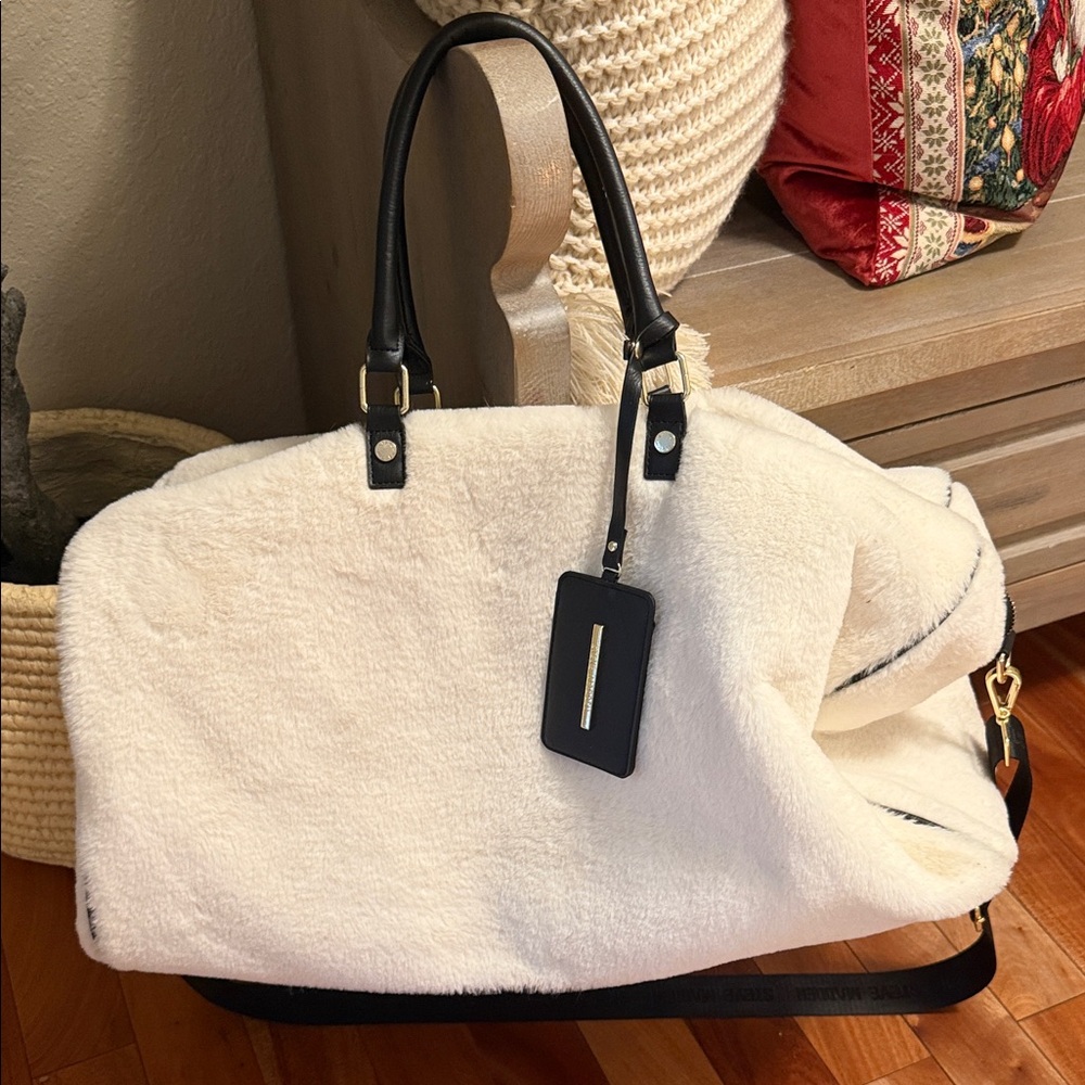 Steve Madden Faux Fur Duffle Bag
